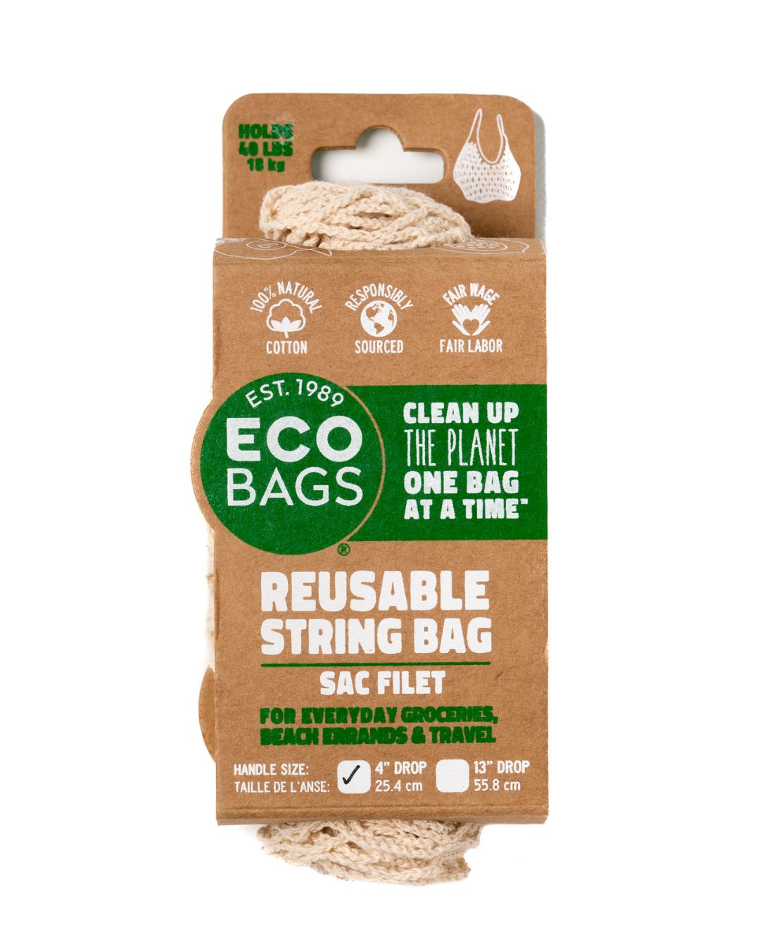 Packaged Cotton Packaged String Bag