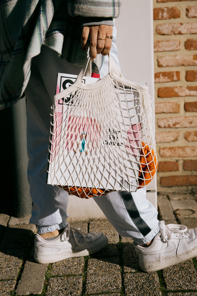 Natural Cotton String Bag - Tote Handle.