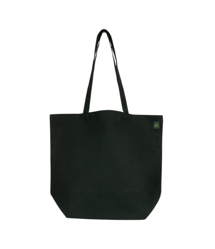 Organic Canvas Black Tote - XL Gusset - Custom Print